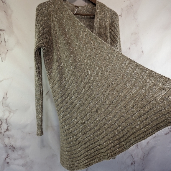 Free People Sweater Women Small Cardigan Waterfall Longline Tunic Duster Wool - Picture 9 of 12